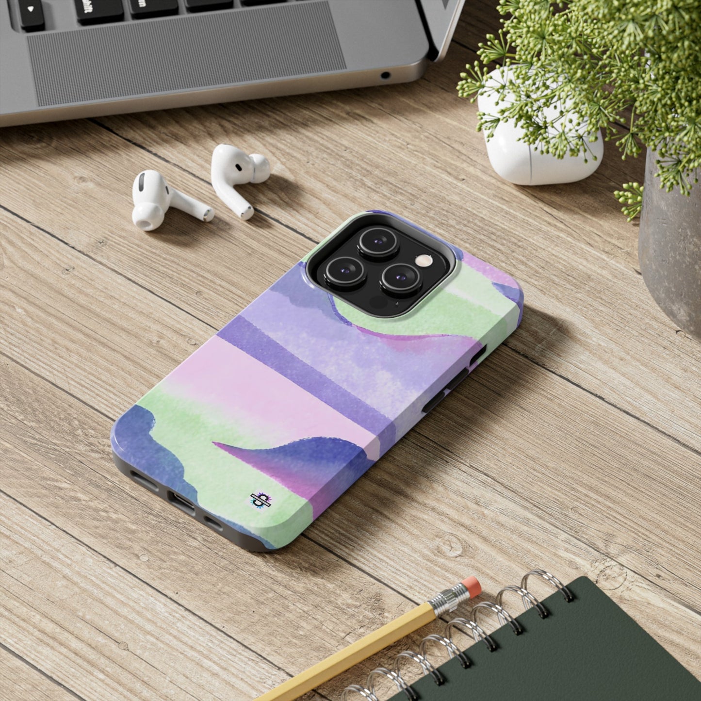 Vibrant Defenders: Amazing Pink Green Purple Blue Tough Phone Case | Mobile coversSush Dopamine Decor