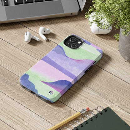 Vibrant Defenders: Amazing Pink Green Purple Blue Tough Phone Case | Mobile coversSush Dopamine Decor