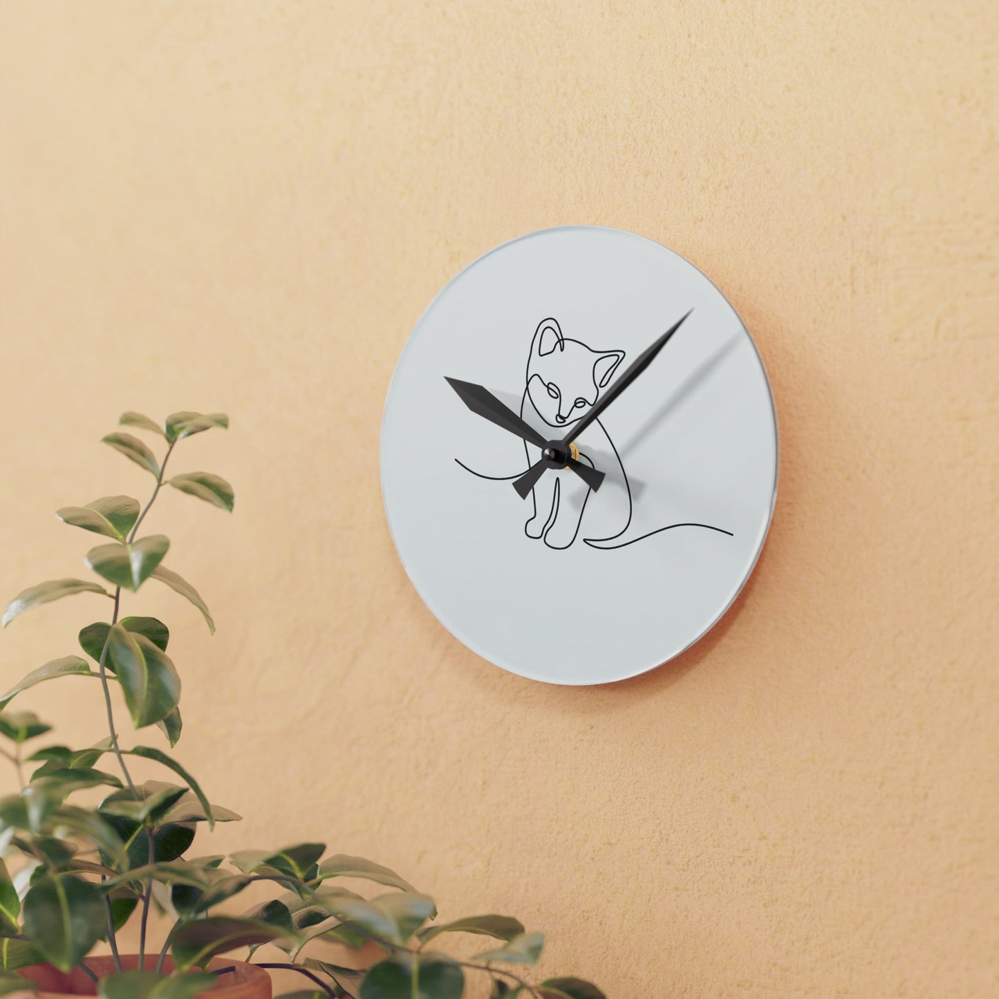 Wall Clock for Cat LoversSush Dopamine Decor