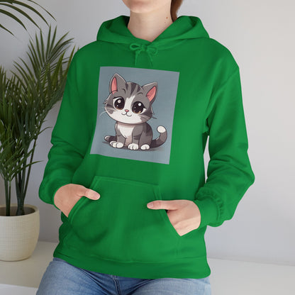 Warm Hoodie, Unisex Heavy Blend™ Hooded Sweatshirt, Kitty Hoodies for Cat Lovers, Plush, Soft Hoodie, Made using 100% ethically grown US cottonSush Dopamine Decor