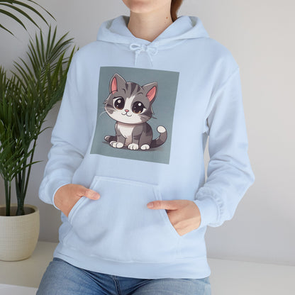 Warm Hoodie, Unisex Heavy Blend™ Hooded Sweatshirt, Kitty Hoodies for Cat Lovers, Plush, Soft Hoodie, Made using 100% ethically grown US cottonSush Dopamine Decor