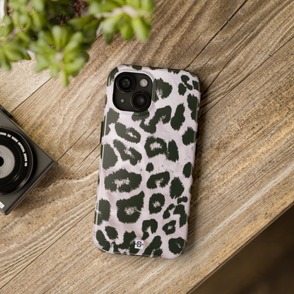 White and black cheetah print Tough Phone CasesSush Dopamine Decor