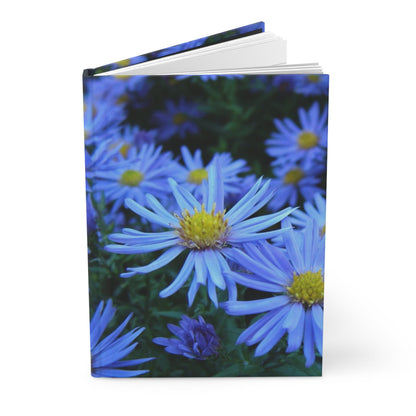 White and forest green daisy Hardcover JournalSush Dopamine Decor