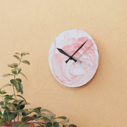 White and Pink Acrylic Wall ClockSush Dopamine Decor