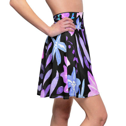 Women's Skater Skirt, FloralSush Dopamine Decor