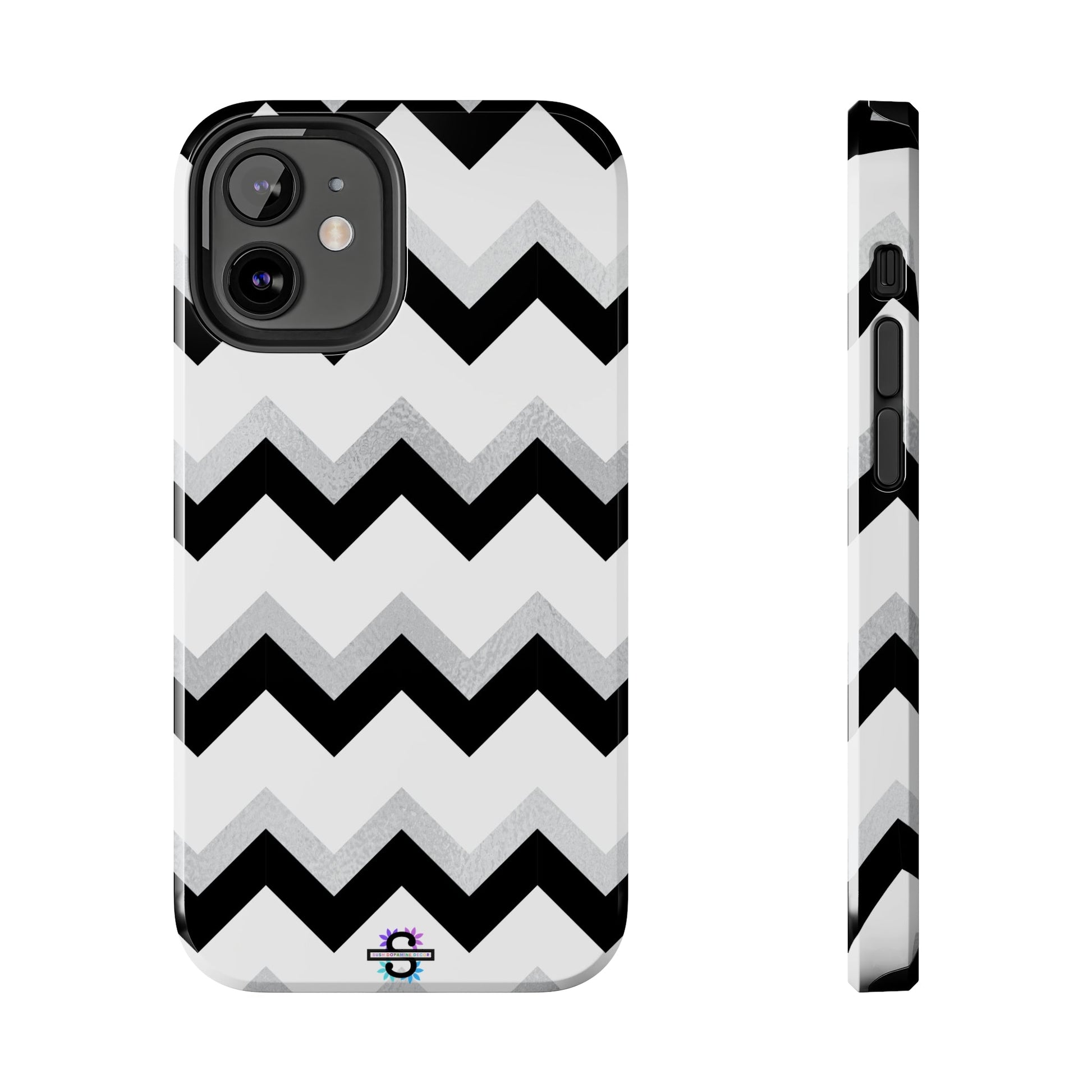 Zig Zag Black and White Phone Case | Mobile CoverSush Dopamine Decor