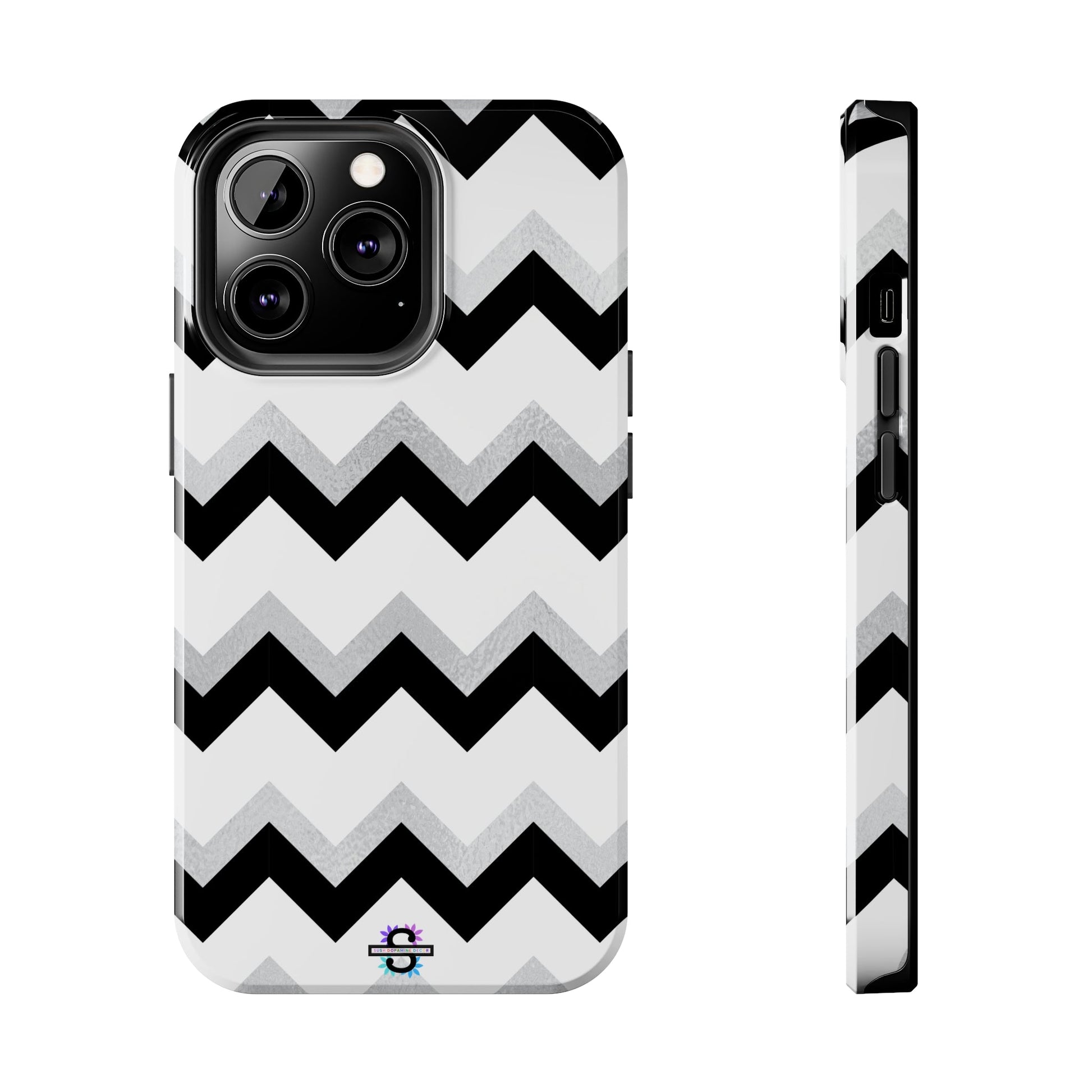 Zig Zag Black and White Phone Case | Mobile CoverSush Dopamine Decor