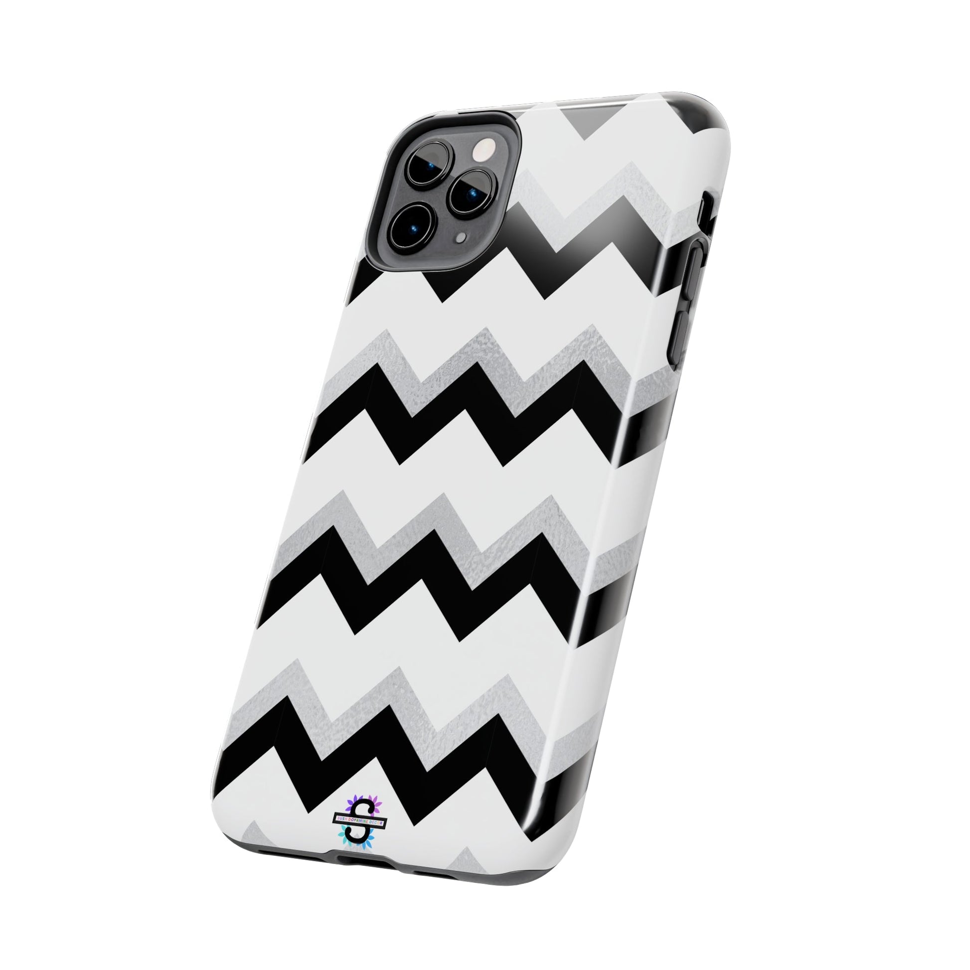 Zig Zag Black and White Phone Case | Mobile CoverSush Dopamine Decor